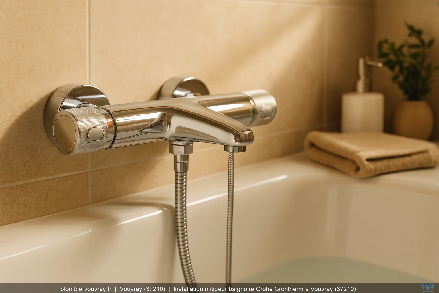 Installation mitigeur baignoire Grohe Grohtherm a Vouvray (37210)