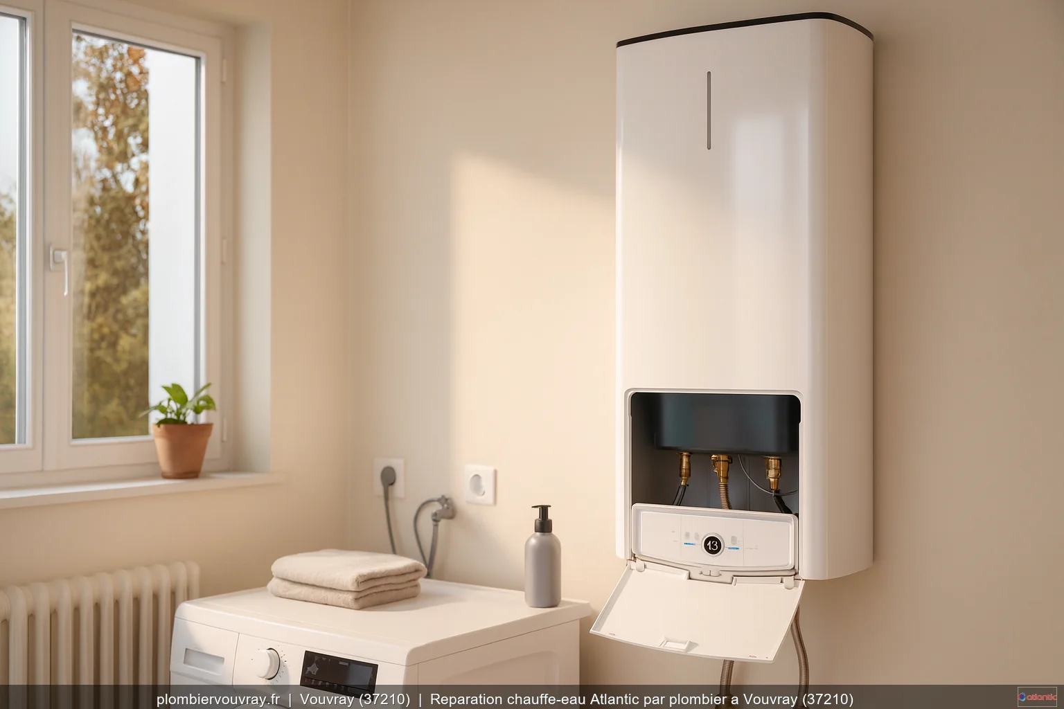 Reparation chauffe-eau Atlantic par plombier a Vouvray (37210)